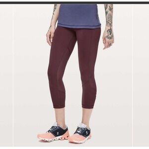 Lululemon Pace Rival Crop Dark Adobe Size 4